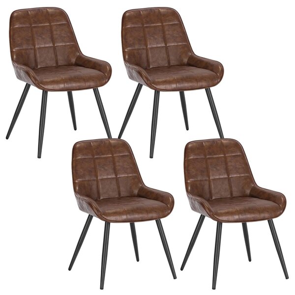 Jídelní židle - Židle - Sedací nábytek - Nábytek do jídelny - Ergonomický design - Umělá kůže - Kovové nohy