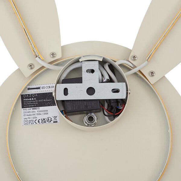 Dětské nástěnné svítidlo béžové s detaily vč. LED s 3-stupňovým stmíváním - Benny the Bunny