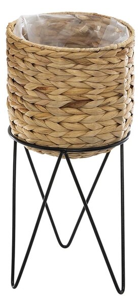 KVĚTINÁČ Z MOŘSKÉ TRÁVY SE STOJÁNEM AYA NATURAL SADA 2KS 54X25 CM+43X20 CM HNĚDÁ