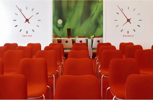 Designové nástěnné hodiny Nomon TACON 12L red 100cm