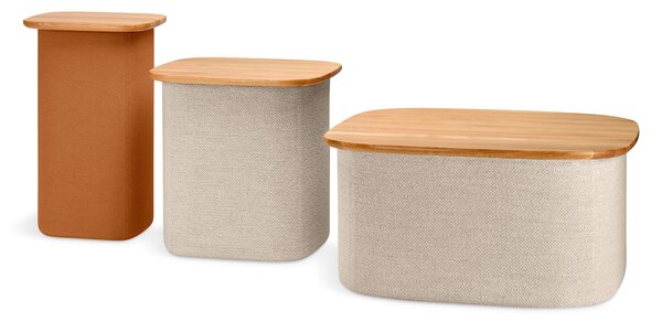 LD SEATING - Stolek DAFNA DAF-T420-U-W s dřevěnou deskou