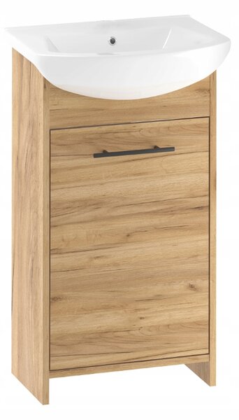Skříňka s umyvadlem Deftrans 46,5 x 24,5 x 84 cm dub craft zlatý