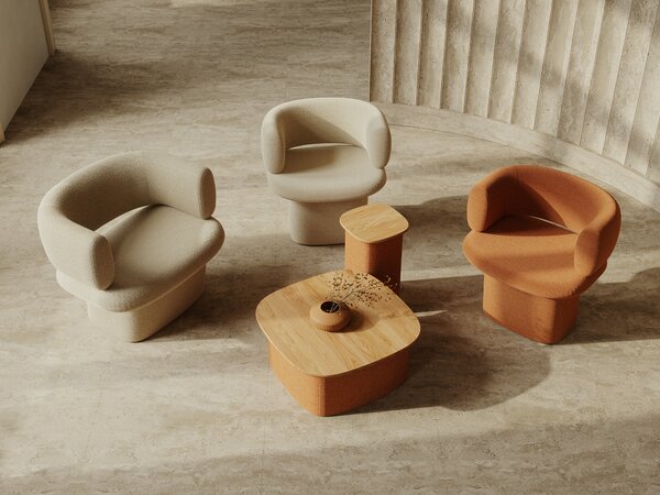 LD SEATING - Stolek DAFNA DAF-T320-U-W s dřevěnou deskou