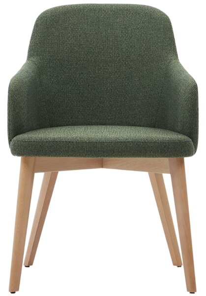 Zelená čalouněná jídelní židle Kave Home Nelida