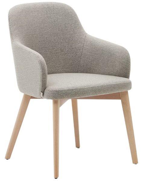 Hnědá čalouněná jídelní židle Kave Home Nelida