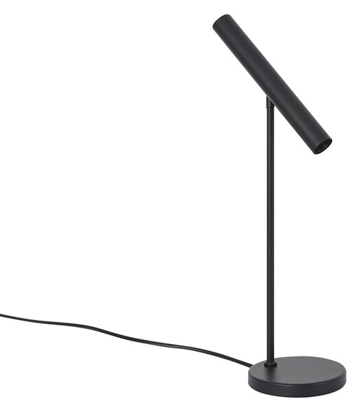 Moderní stolní lampa černá vč. LED s dotykovým stmívačem - Neva