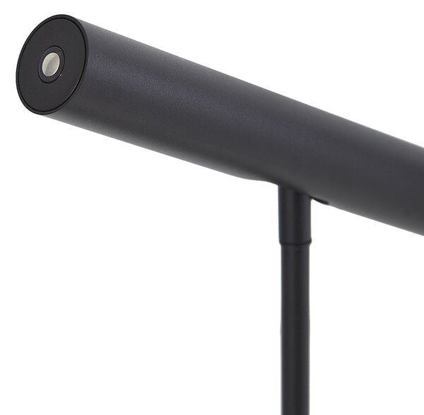 Moderní stolní lampa černá vč. LED s dotykovým stmívačem - Neva