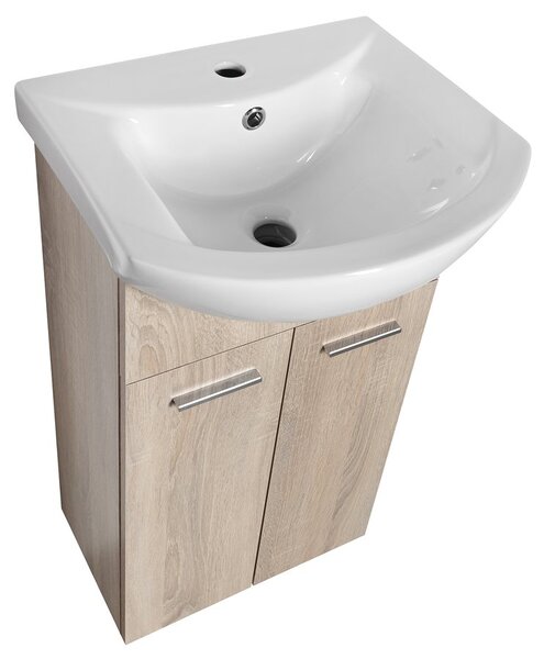 Aqualine Sapho, ZOJA umyvadlová skříňka 42x74x25cm, dub platin, 51144