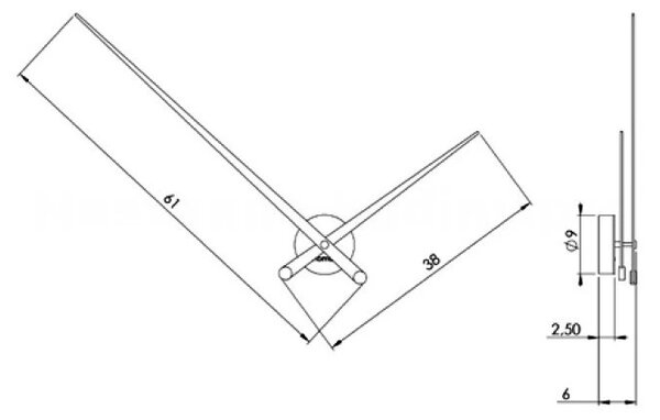 Designové nástěnné hodiny Nomon Axioma LB 105cm