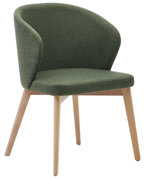 Zelená čalouněná jídelní židle Kave Home Darice