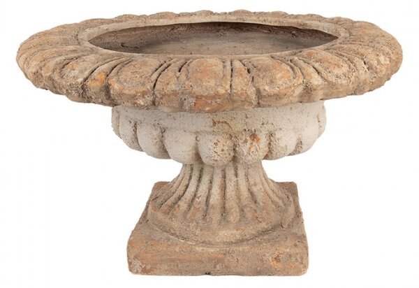 Hnědý keramický obal na květináč – 61x35 cm