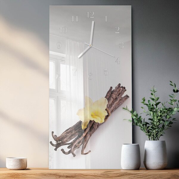 Skleněné hodiny vertikální Vanilka zsppb-30x60-00087542