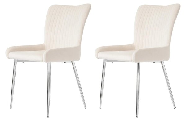 Jídelní židle - Sametové židle - Pohodlné křesla - Komfortní posezení - Kovové nohy - Kompaktní design