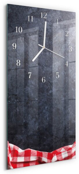 Skleněné hodiny vertikální Mramorový stůl zsppb-30x60-00092289