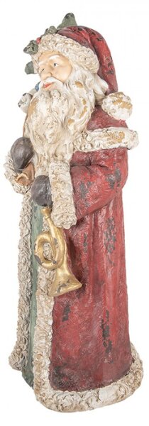 Červená keramická vánoční dekorace Santa Claus – 35x28x83 cm