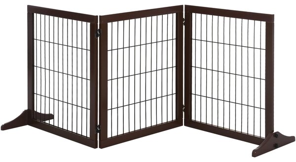 Ohrádka pro psy – Bezpečnostní ohrádka – Ohradka pro schody – Uzavíratelná ohrádka – Ohrádka pro zvířata – Masivní dřevo – 185 x 71 cm