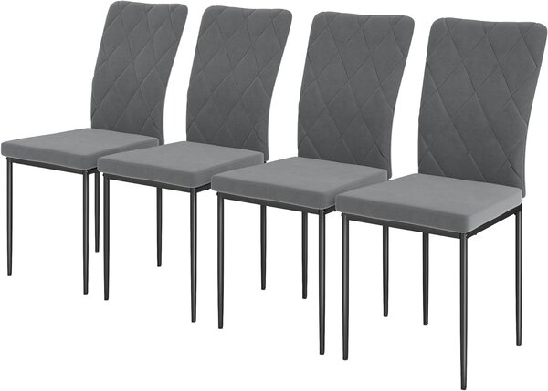 Jídelní židle - Kuchyňské židle - Sada židlí - Stoly a židle - Čalounění z veluru - Ergonomická opěrka zad
