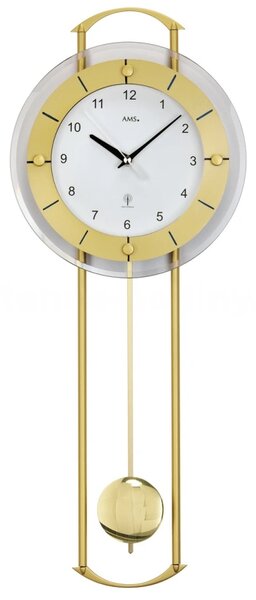Kyvadlové nástěnné hodiny 5255 AMS řízené rádiovým signálem 60cm