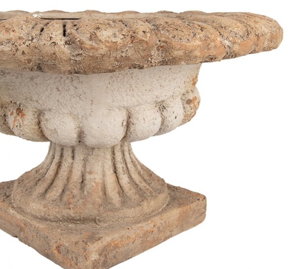 Hnědý keramický obal na květináč – 61x35 cm
