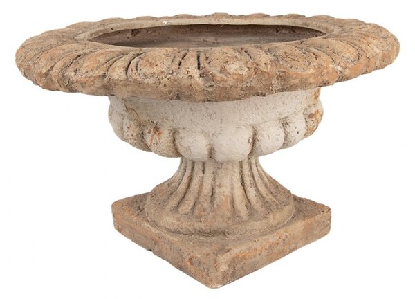 Hnědý keramický obal na květináč – 61x35 cm
