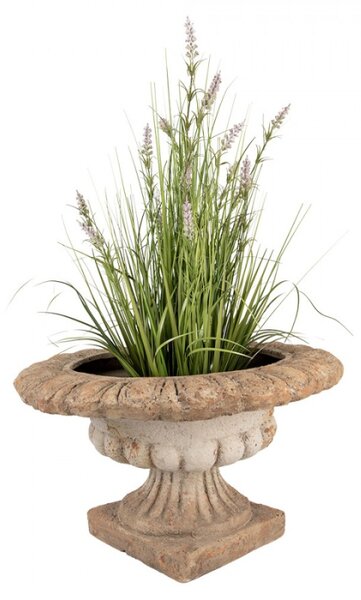 Hnědý keramický obal na květináč – 61x35 cm
