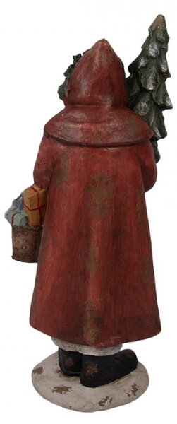 Červená keramická dekorativní figurka Santa Claus – 39x30x93 cm
