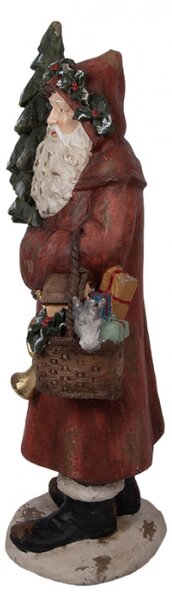Červená keramická dekorativní figurka Santa Claus – 39x30x93 cm