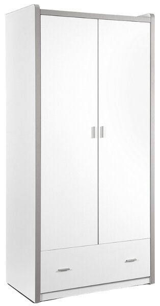 Bílá šatní skříň Vipack Bonny 202 x 96 cm