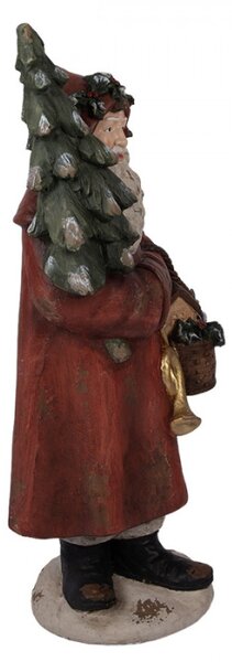 Červená keramická dekorativní figurka Santa Claus – 39x30x93 cm