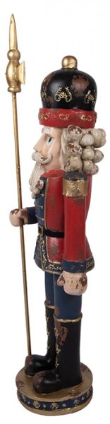 Červená keramická dekorativní figurka Louskáček – 30x25x120 cm