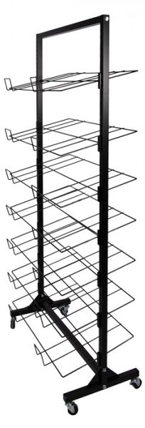 Černý kovový stojan na rohožky – 83x40x180 cm