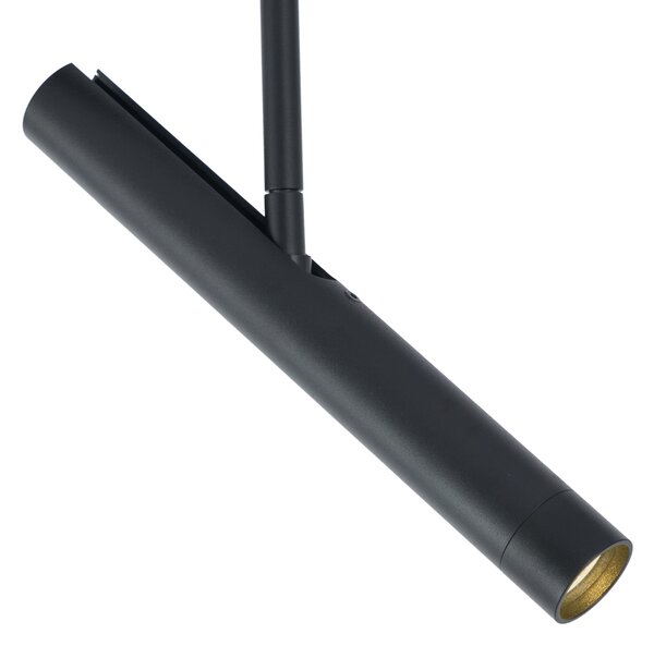 Moderní kolejnicový systém černý s 6 bodovými světly černý 1-fázový - Slimline Avery