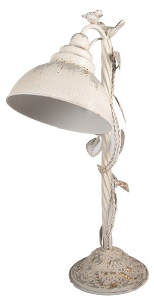 Béžová kovová stolní lampa – 35x19x62 cm