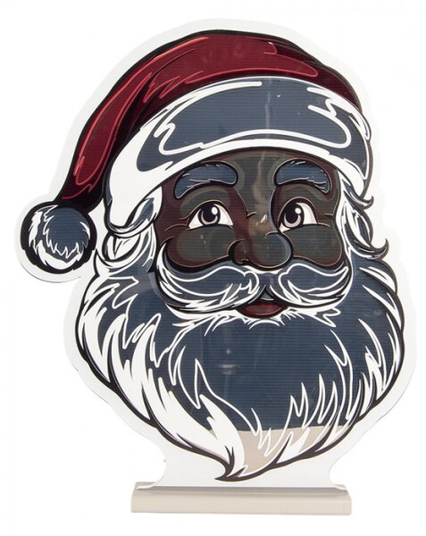 Červená plastová vánoční infinity lampa Santa Claus – 48x8x57 cm