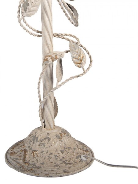 Béžová kovová stolní lampa – 35x19x62 cm