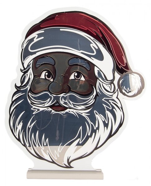 Červená plastová vánoční infinity lampa Santa Claus – 48x8x57 cm