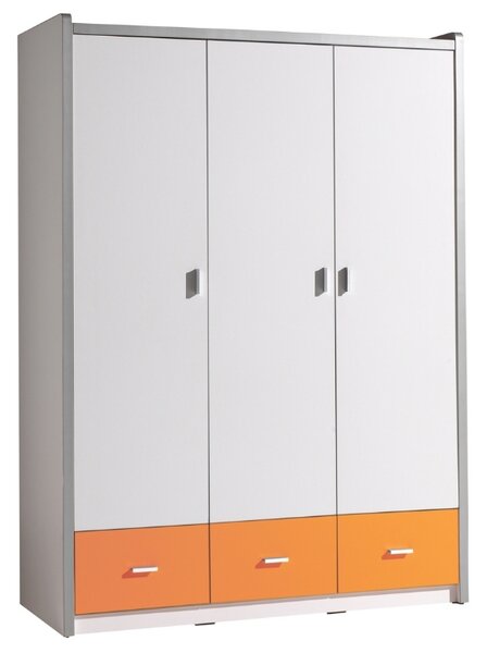 Oranžová šatní skříň Vipack Bonny 202 x 140 cm