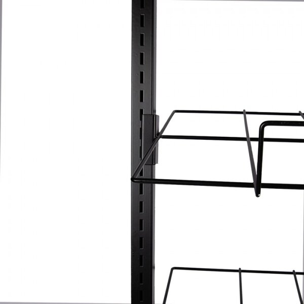 Černý kovový stojan na rohožky – 83x40x180 cm