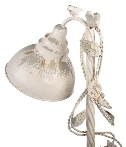Béžová kovová stolní lampa – 35x19x62 cm