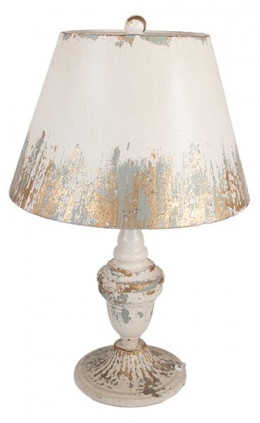 Béžová kovová stolní lampa – 36x55 cm