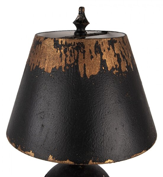 Černá kovová stolní lampa – 35x78 cm