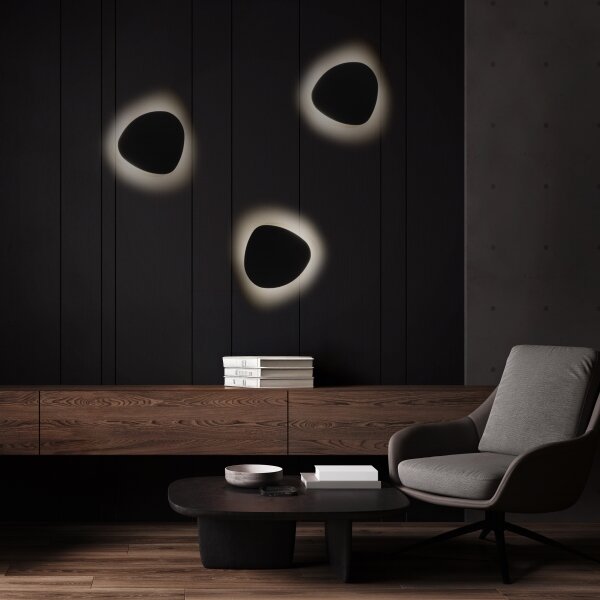 Nástěnné svítidlo STONE 2xG9/8W/230V 30x39 cm černá