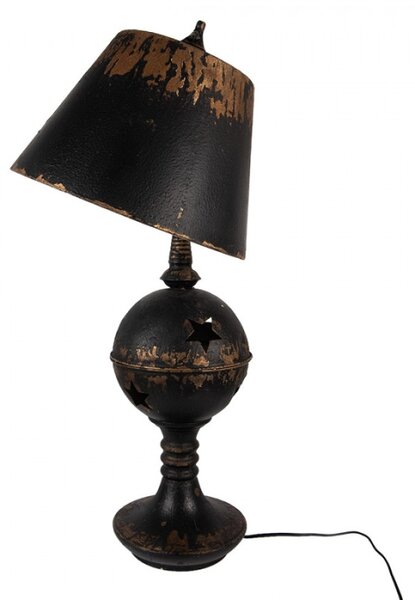 Černá kovová stolní lampa – 35x78 cm