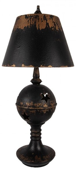 Černá kovová stolní lampa – 35x78 cm