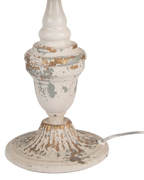 Béžová kovová stolní lampa – 36x55 cm