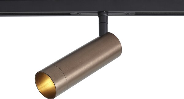 Moderní kolejnicový systém s 6 bodovými světly tmavě bronzový 1-fázový - Slimline Uzzy