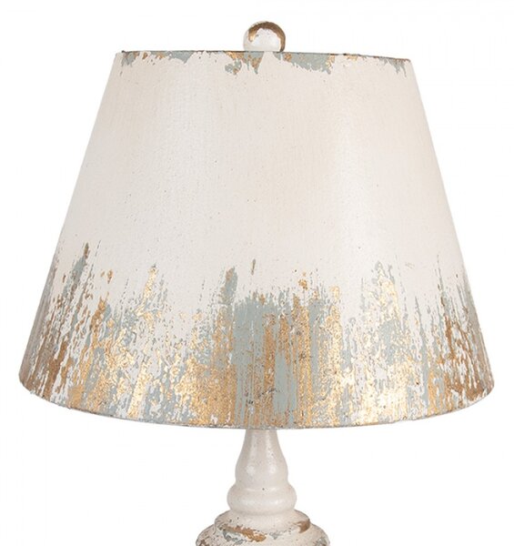 Béžová kovová stolní lampa – 36x55 cm