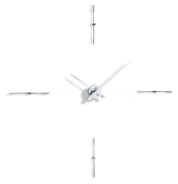 Designové nástěnné hodiny Nomon Merlin Inox 110cm