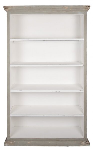 Šedá dřevěná knihovna – 116x36x195 cm