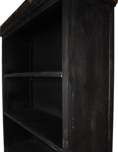 Černá dřevěná knihovna – 116x36x195 cm